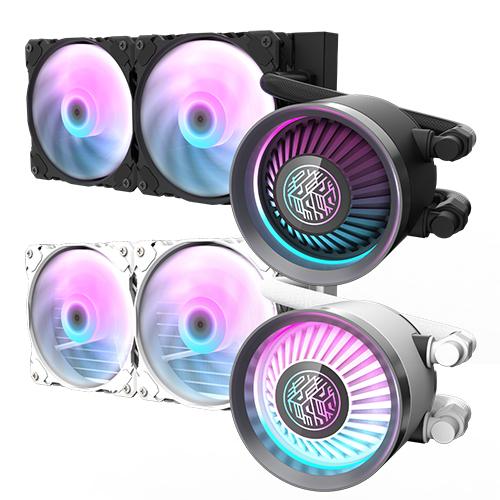 DarkFlash NEBULA DN240 / DN 240 ARGB 240mm AIO Liquid Cooler - BLACK - Image 2