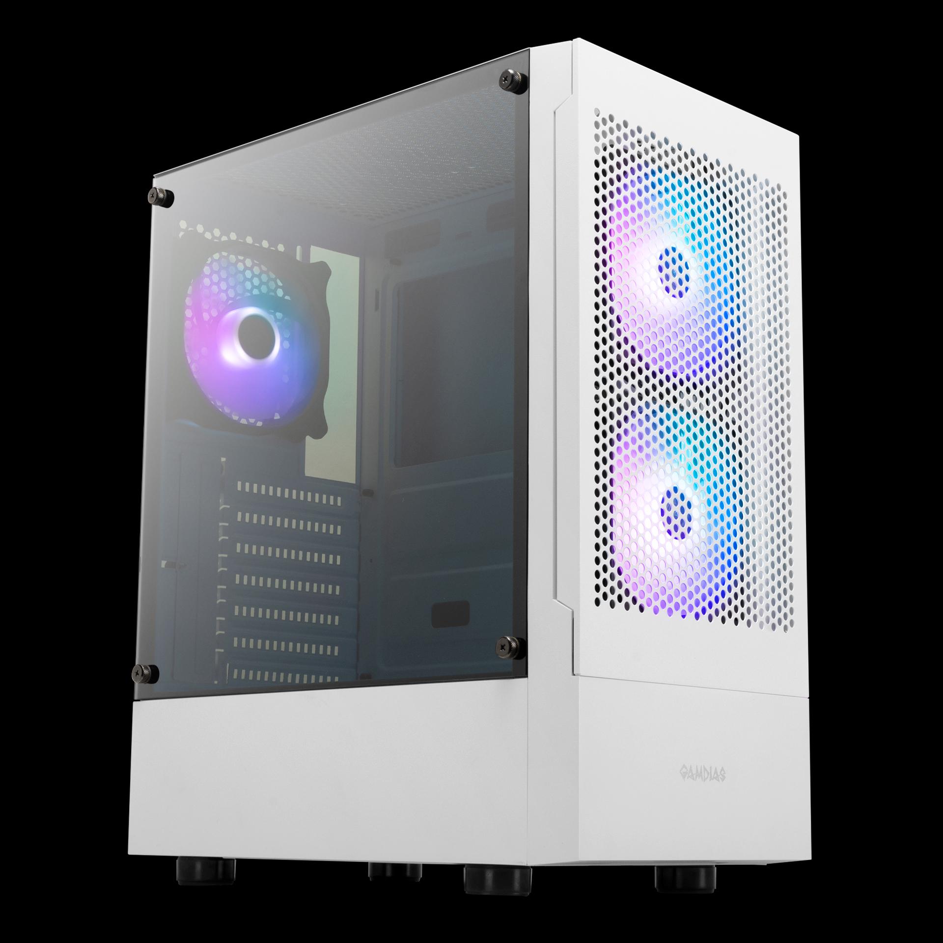 Casing GAMDIAS TALOS E3 Mesh + 3 FAN ARGB - Putih - Image 2