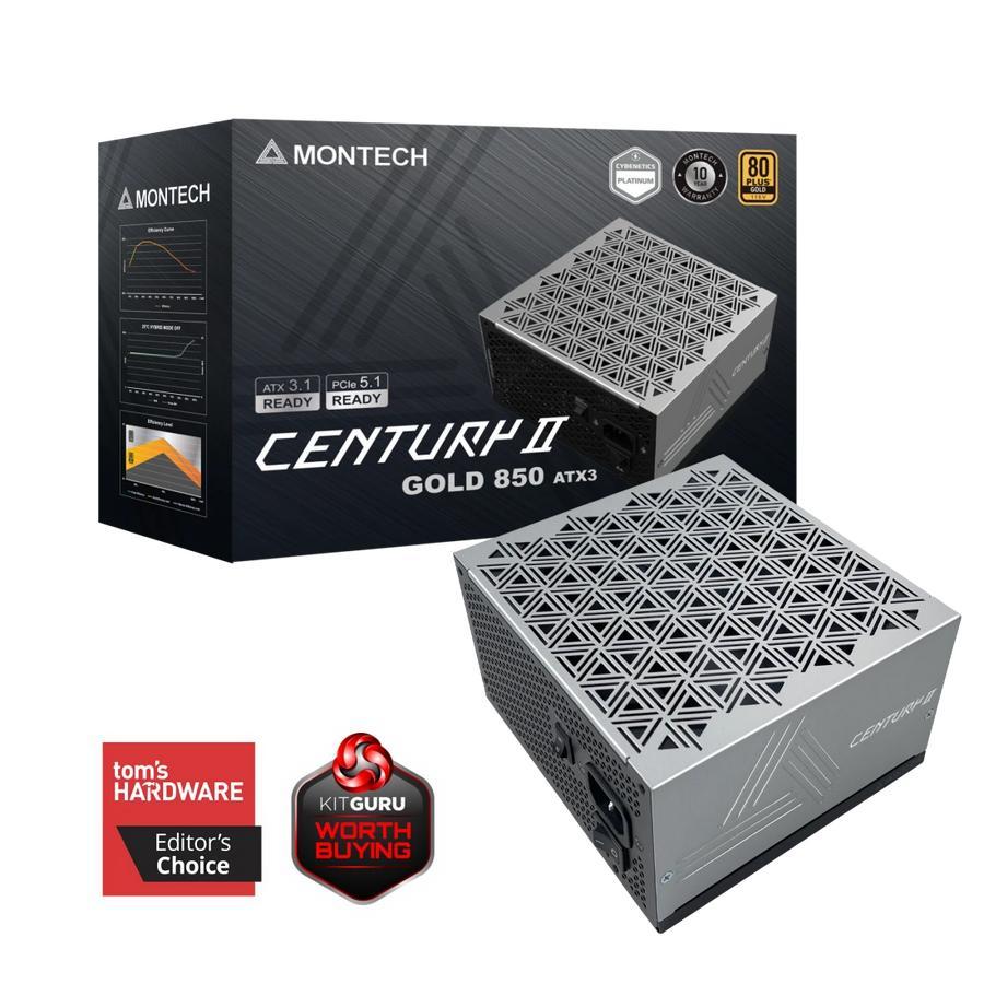 POWER SUPPLY MONTECH CENTURY II 850W 80+ GOLD - Full Modular