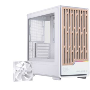 Casing EINAREX Pulse PM400 ITX,mATX Case + 1 FAN 120MM - WHITE