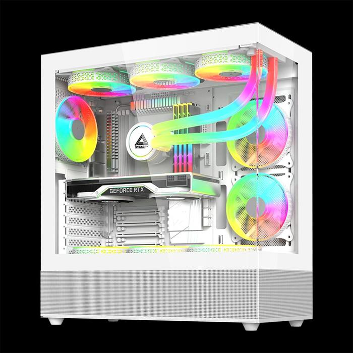 Casing PARADOX GAMING MYTHOS V920 - MATX Case - WHITE - Image 2