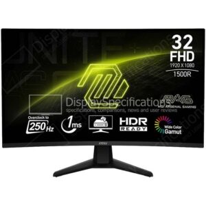 MSI LED MONITOR MAG32C6X / MAG 32C6X - FHD 32 Inch 250Hz 1ms 32" - Curved Gaming Monitor