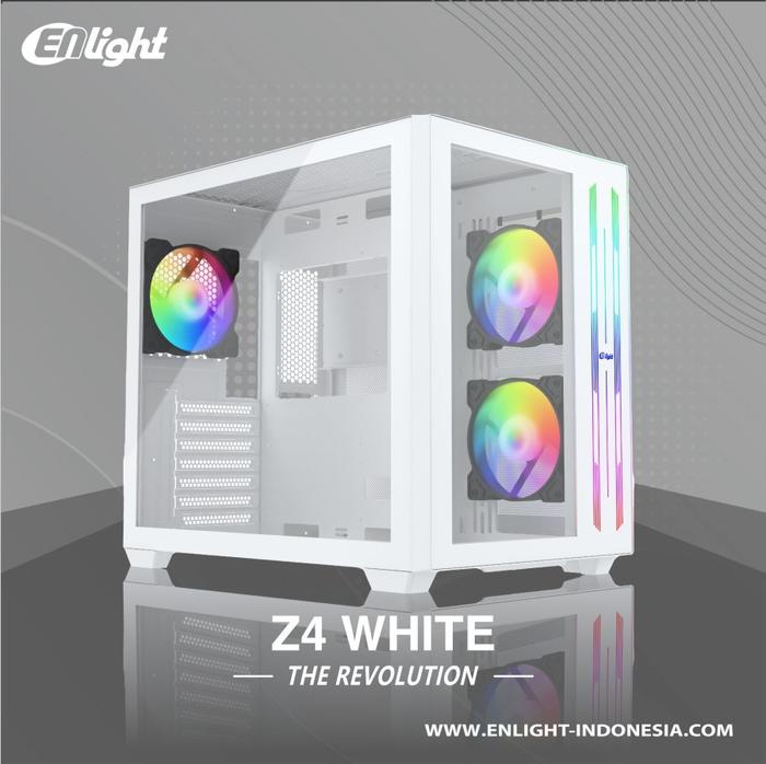 CASING ENLIGHT Z4 - INCLUDE 3 FAN - WHITE - Image 2