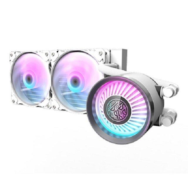 DarkFlash NEBULA DN240 / DN 240 ARGB 240mm AIO Liquid Cooler - White