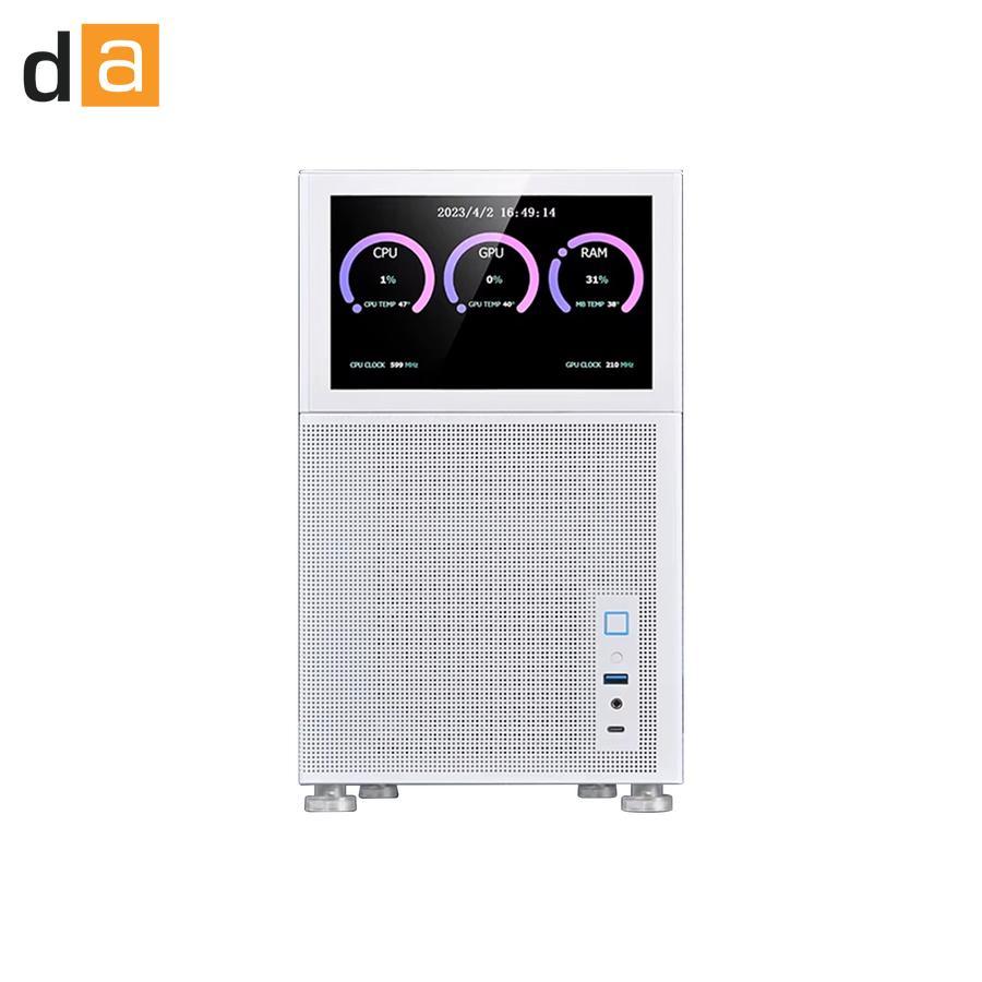 Casing Digital Alliance AMP White - Miro ATX With LED Display - White - Image 3