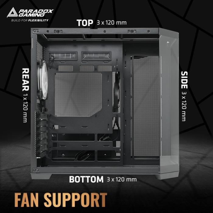 Casing PARADOX GAMING COSMIC - MATX Case - BLACK - Image 4