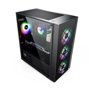 CASING PCCOOLER / PC COOLER PLATINUM MM200 MESH GAMING CASE - BLACK