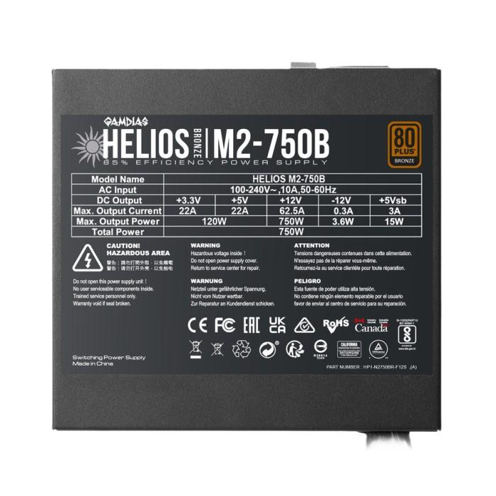 Power Supply GAMDIAS HELIOS M2-750B 750W - 80+ BRONZE - Image 4