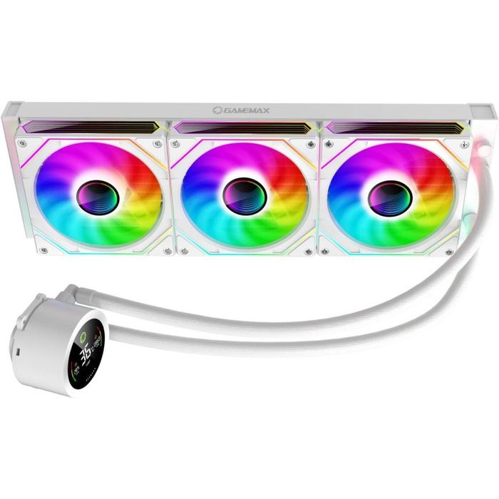 GAMEMAX ICEBERG 360 DIGITAL ARGB 360mm - All in One Liquid Cooler - WHITE - Image 2