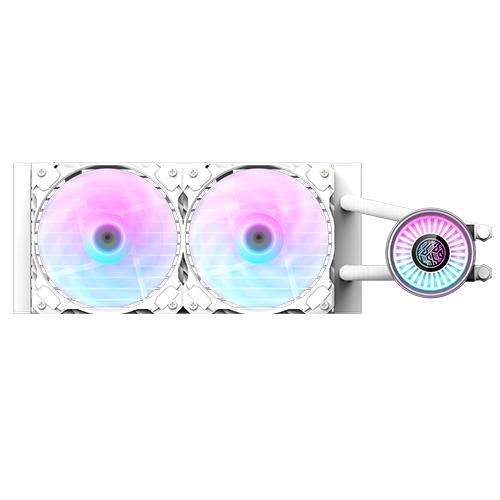 DarkFlash NEBULA DN240 / DN 240 ARGB 240mm AIO Liquid Cooler - White - Image 3