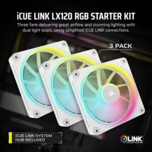 Fan Casing CORSAIR ICUE LINK LX120 RGB 120mm Triple Pack - WHITE