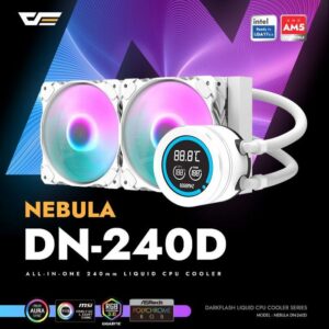 DarkFlash NEBULA DN240D DIGITAL / DN 240D DIGITAL ARGB 240mm AIO Liquid Cooler - White