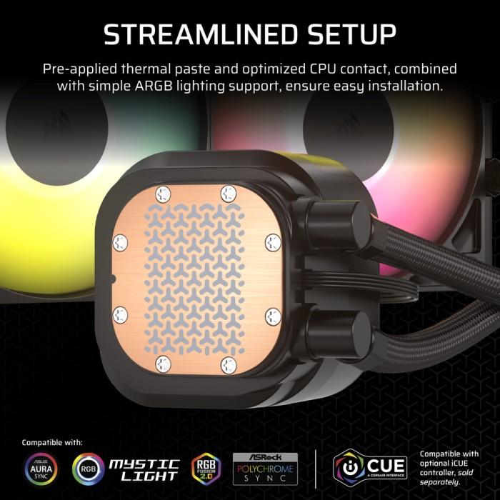 CORSAIR NAUTILUS 240 RS ARGB - 240mm AIO Liquid CPU Cooler - WHITE - Image 4