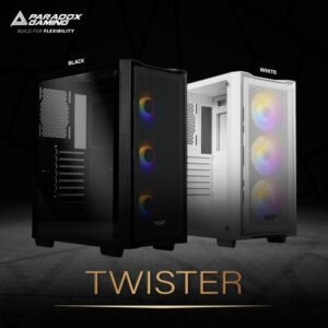 CASING PARADOX GAMING TWISTER - ATX, mATX, mITX - INCLUDE 3 FAN