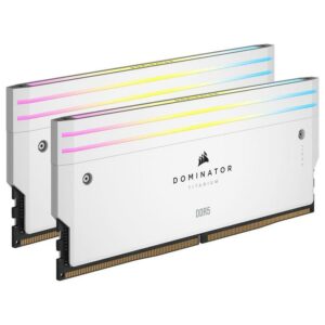 CORSAIR DOMINATOR TITANIUM RGB DDR5 64GB (2X32GB) 6600MHz C32 - WHITE