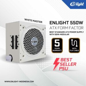JualPower Supply ENLIGHT 550W &ndash; SEMI MODULAR &ndash; WHITE