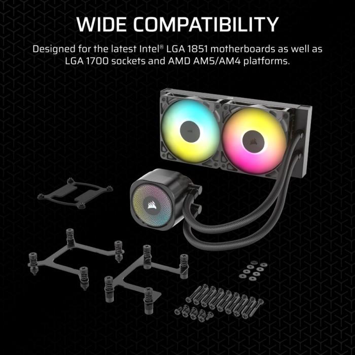 CORSAIR NAUTILUS 240 RS ARGB - 240mm AIO Liquid CPU Cooler - WHITE - Image 2
