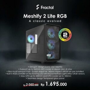 Fractal Design Meshify 2 Lite RGB Black TG Light Tint