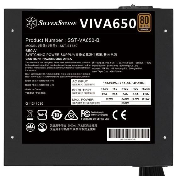 Power Supply Silverstone VIVA 650 - 650W 80+ BRONZE - Image 3
