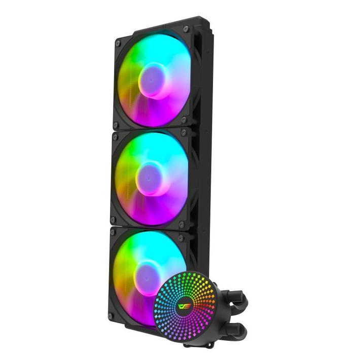 DarkFlash DC360 / DC 360 ARGB 360mm AIO Liquid Cooler - BLACK - Image 3