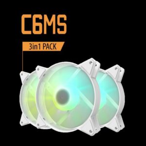 JualFan Casing Aigo DarkFlash C6MS WHITE 3in1 AURORA RAINBOW &ndash; 12CM 3Pack