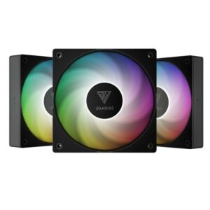 Fan Casing GAMDIAS NOTUS M1-1203 ARGB 3in1 PWM Cooler Fan Case - BLACK