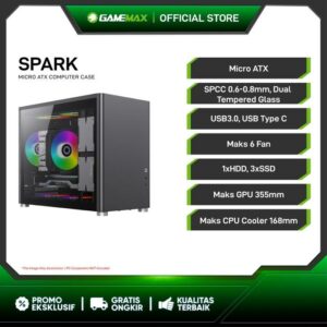 JualCasing  GameMax Spark MATX &ndash; Hitam
