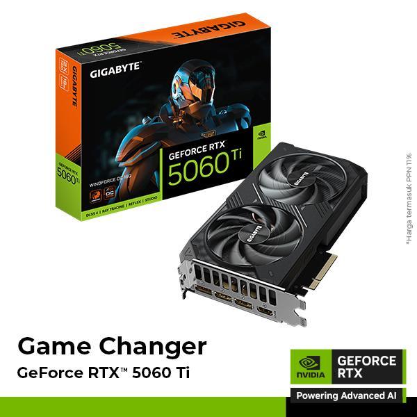 GIGABYTE GeForce RTX 5060 Ti WINDFORCE OC 16GB GDDR7