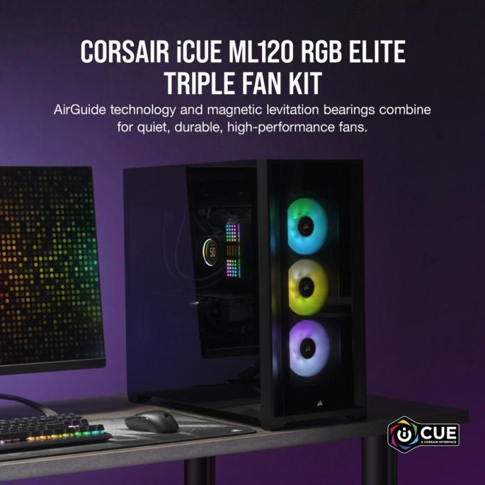 CORSAIR iCUE ML120 RGB ELITE PREMIUM PWM Magnetic - 12CM SINGLE FAN - Image 5