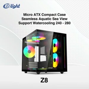 Casing ENLIGHT Z8 BLACK - Micro ATX - INCLUDE 3 FAN