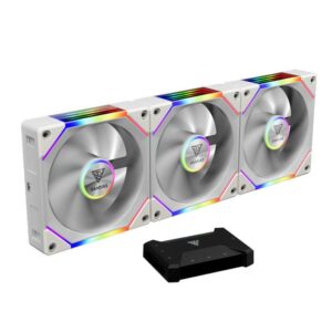Fan Casing GAMDIAS AEOLUS P2-1203U ARGB PWM 120mm Fan Pack 3IN1 - WHITE