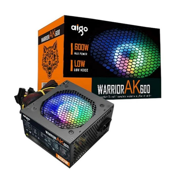 Power Supply AIGO AK600 600W - Rainbow LED