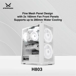 CASING FPMAX AIRPOWER G5 H803 - ATX GAMING CASE - WHITE