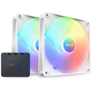 JualNZXT F140 RGB CORE Twin Pack / 2in1 INCLUDE CONTROLLER &ndash; WHITE