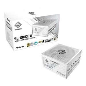 JualPower Supply ASRock Steel Legend SL-1000G &ndash; 1000W 80+ GOLD Modular &ndash; ATX3.1 & PCIe5.1 &ndash; WHITE