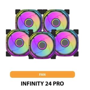 FAN CASING DARKFLASH INFINITY 24 ARGB 5 FAN PACK 5IN1 - BLACK