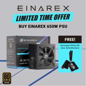 JualPOWER SUPPLY EINAREX AXIS L1 650W 80+ BRONZE