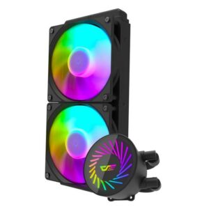 DarkFlash RADIAN DCS240 / DCS 240 ARGB 240mm AIO Liquid Cooler - BLACK