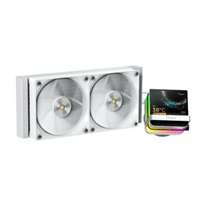 OCYPUS Sigma L24 PRO | Liquid CPU Cooler 240mm LCD IPS Screen - White