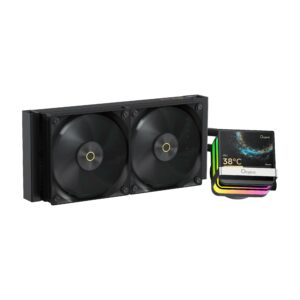 OCYPUS Sigma L24 PRO | Liquid CPU Cooler 240mm LCD IPS Screen - Black