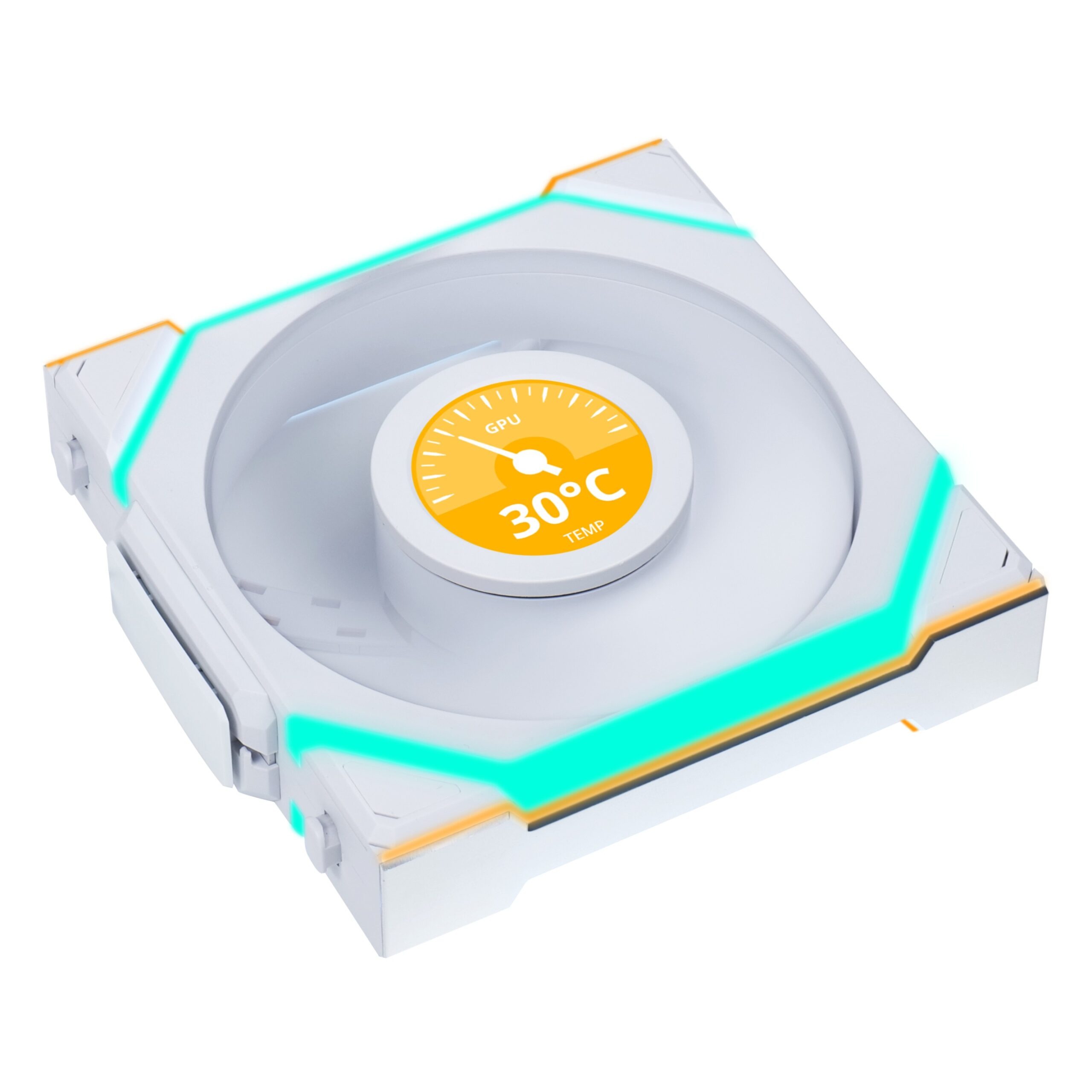 Lian Li Uni Fan SL 120 WIreless | ARGB Fan Casing With LCD Display Reverse Blade Triple Pack - White - Image 5