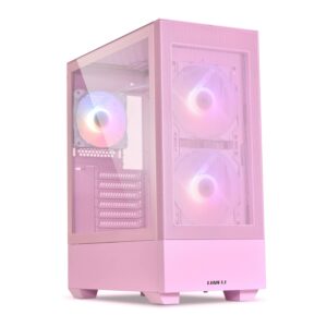 JualLian Li Lancool 205 Mesh C | ATX PC Case TG Include 3 ARGB Fans – Pink