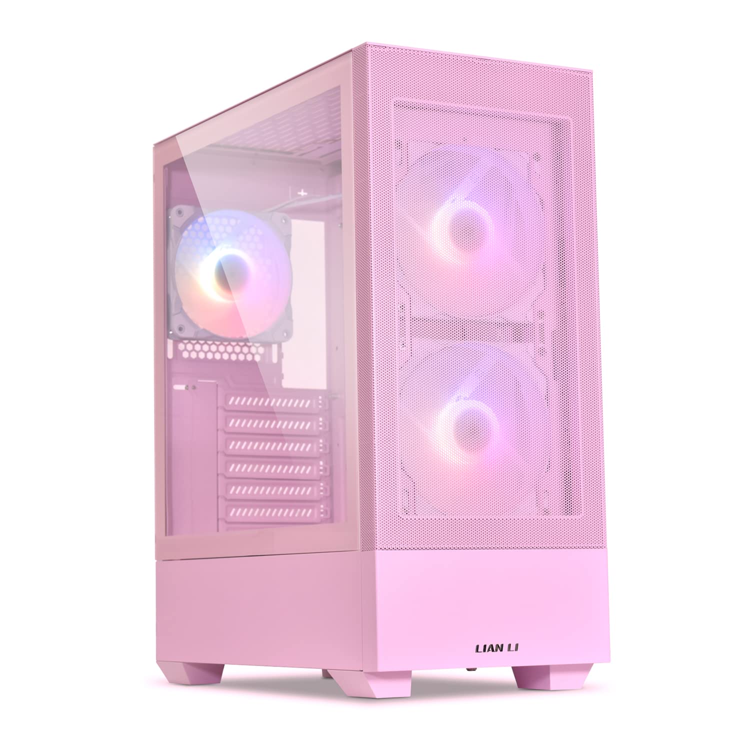 Lian Li Lancool 205 Mesh C | ATX PC Case TG Include 3 ARGB Fans - Pink