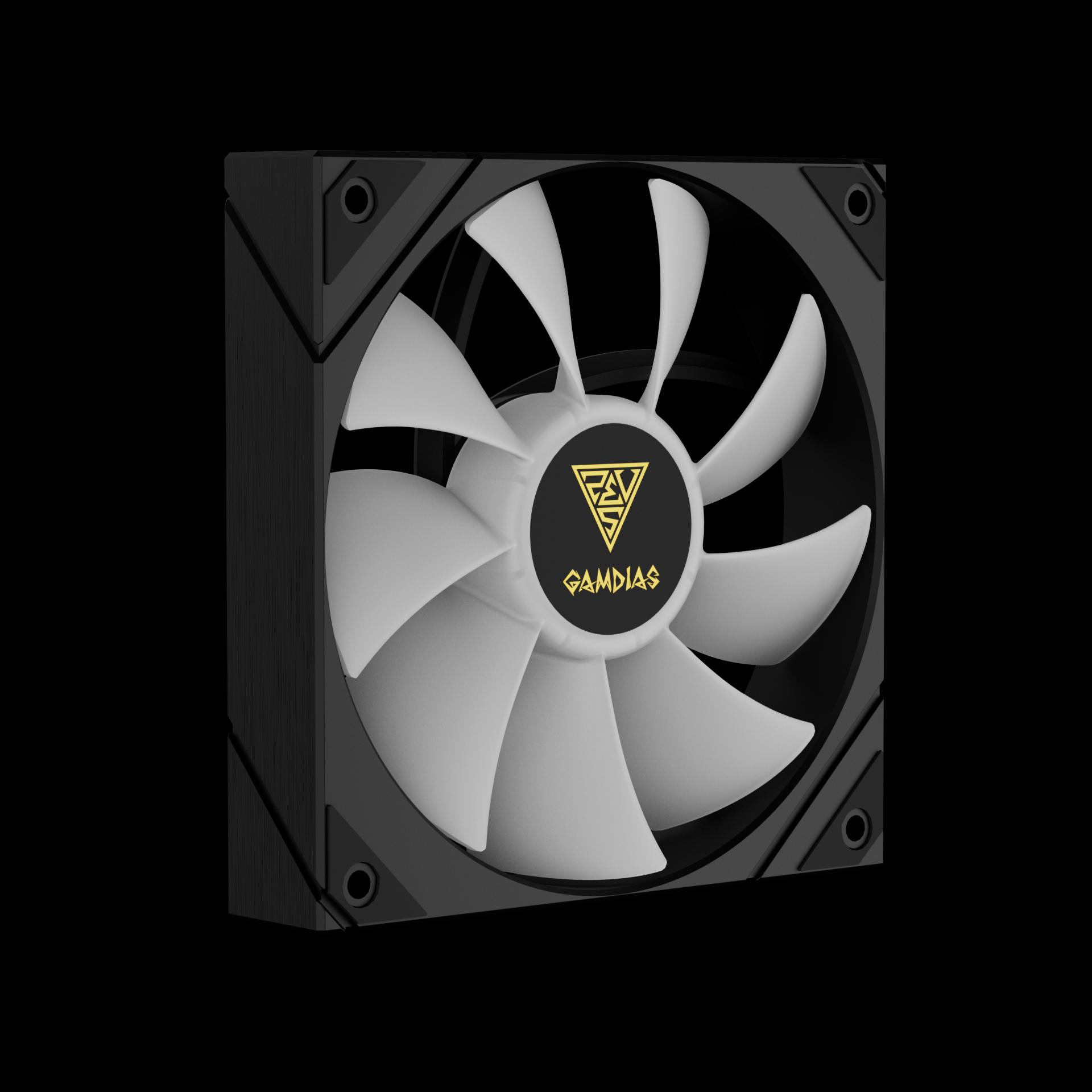 GAMDIAS BOREAS M2-51D ARGB - CPU Air Cooler With Digital Display - Black - Image 4