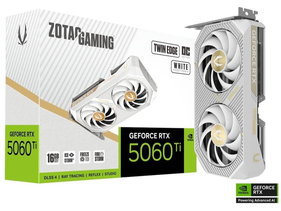 ZOTAC GAMING GeForce RTX 5060 Ti Twin Edge OC 16GB GDDR7 - White Edition