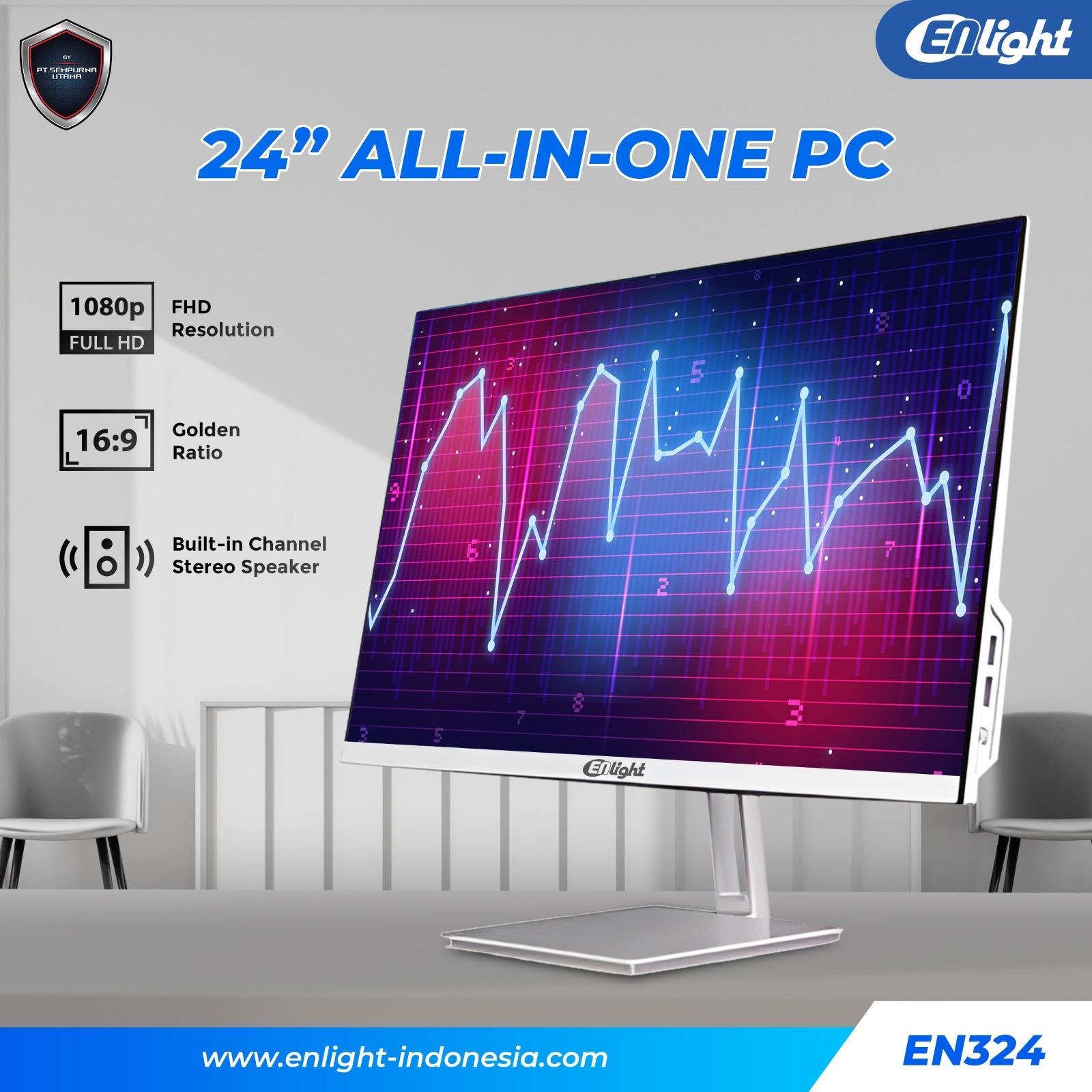 Enlight AIO EN324 | Monitor LED AIO 24" FHD 1920x1080 I3 7100 | 8GB DDR4