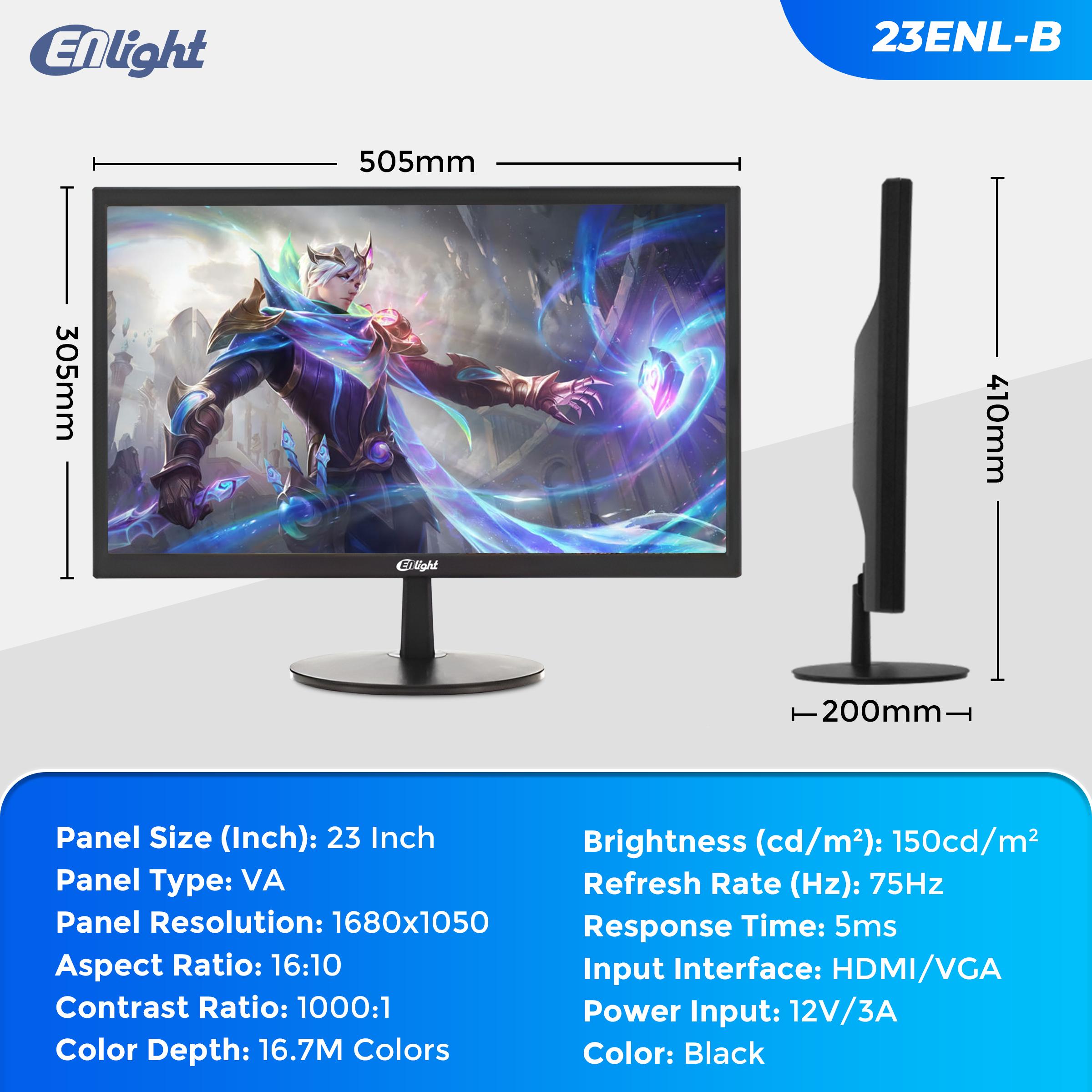 ENLIGHT 23ENL-B | Monitor LED 23" VA 1680x1050 75Hz - Image 4
