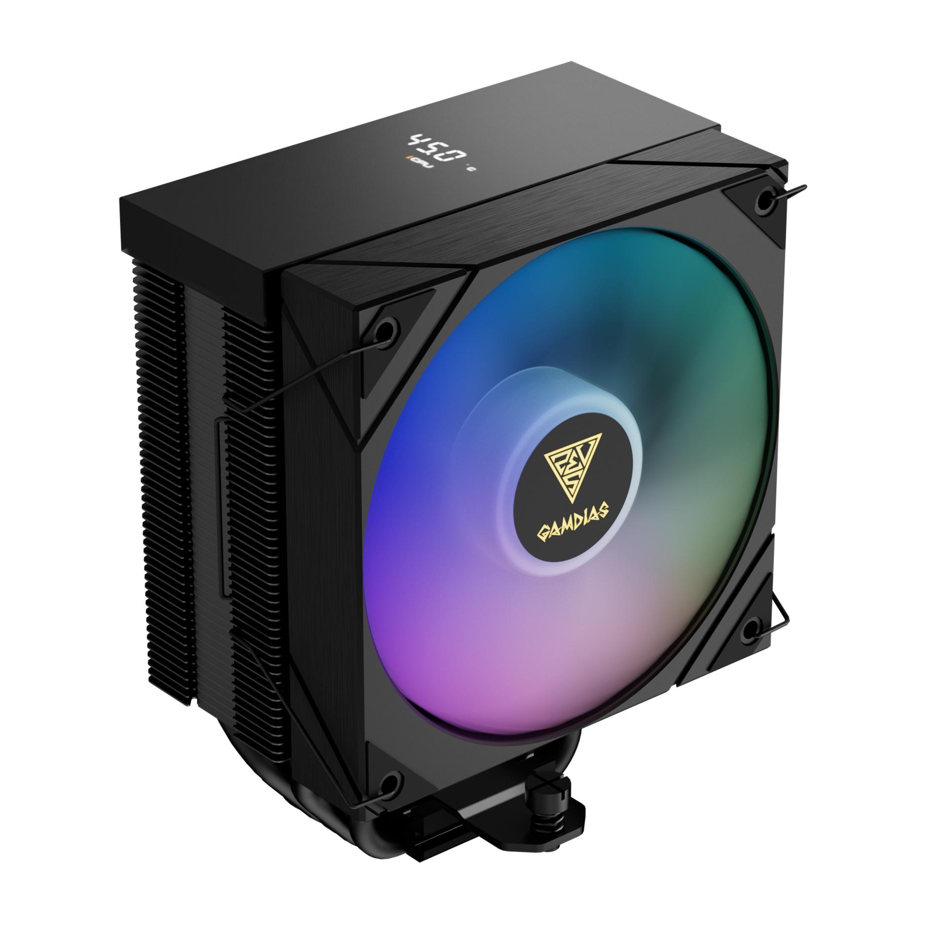 GAMDIAS BOREAS M2-51D ARGB - CPU Air Cooler With Digital Display - Black