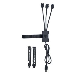 JualLian Li PW-U2TPAB | USB 2.0 1 To 3 HUB (Type A Male Port) – Black