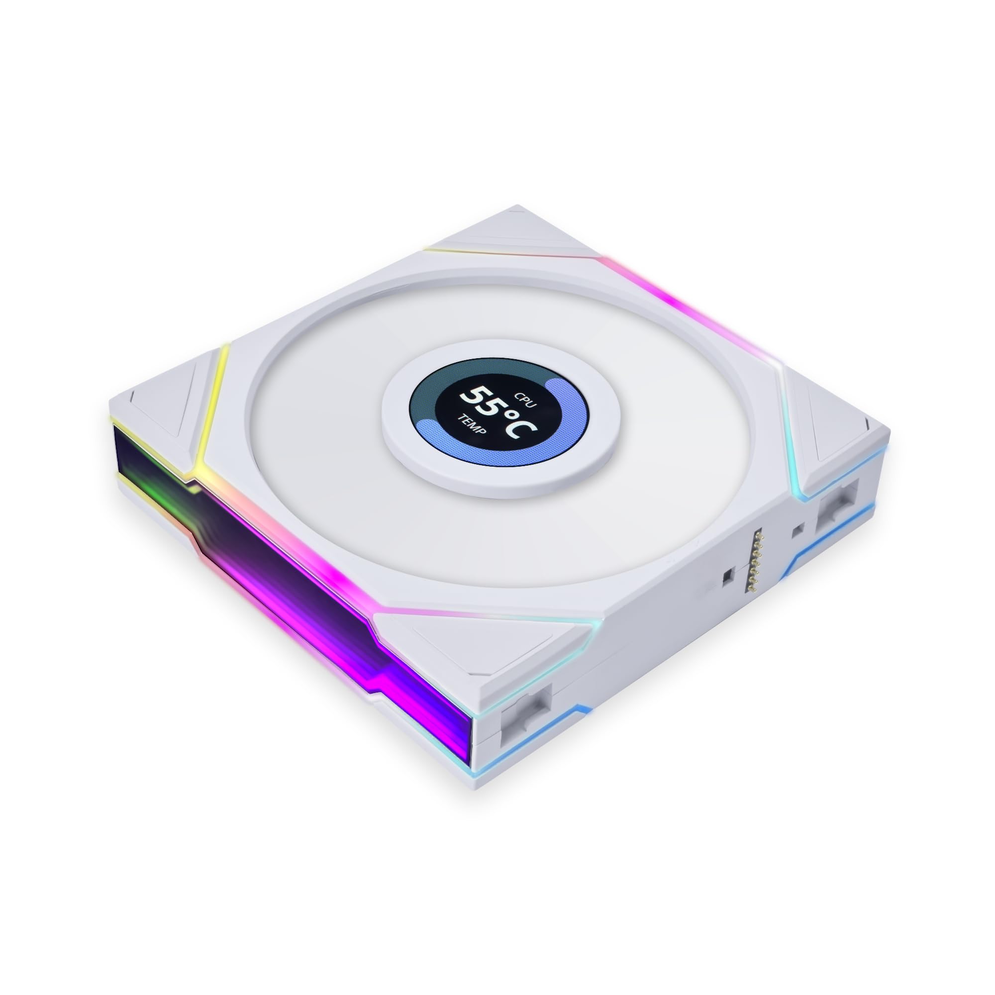 Lian Li Uni Fan SL 120 Wireless LCD | ARGB Fan Casing With LCD Display Triple Pack - White - Image 4